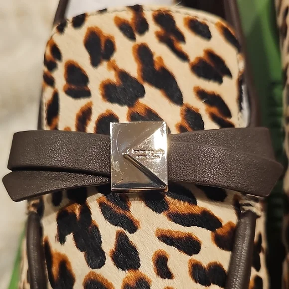 Kate Spade Animal Print Loafers with Bow - Picture 4 of 10